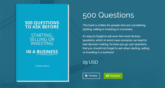 500 questions to ask before starting, selling or investing in a Business