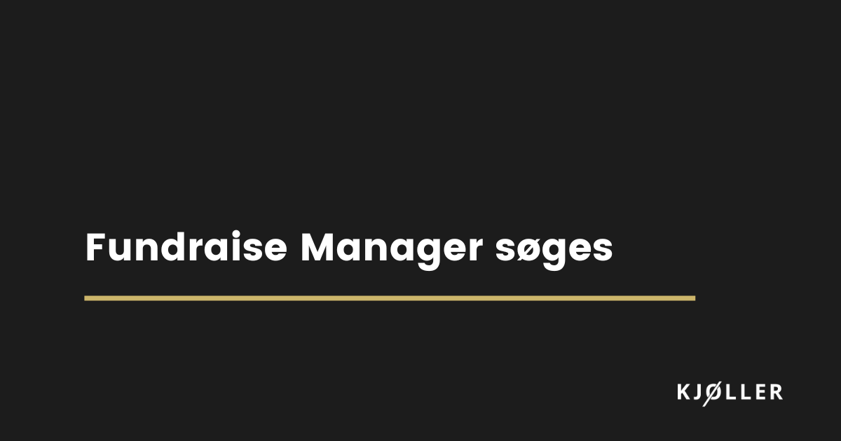 Fundraise Manager søges