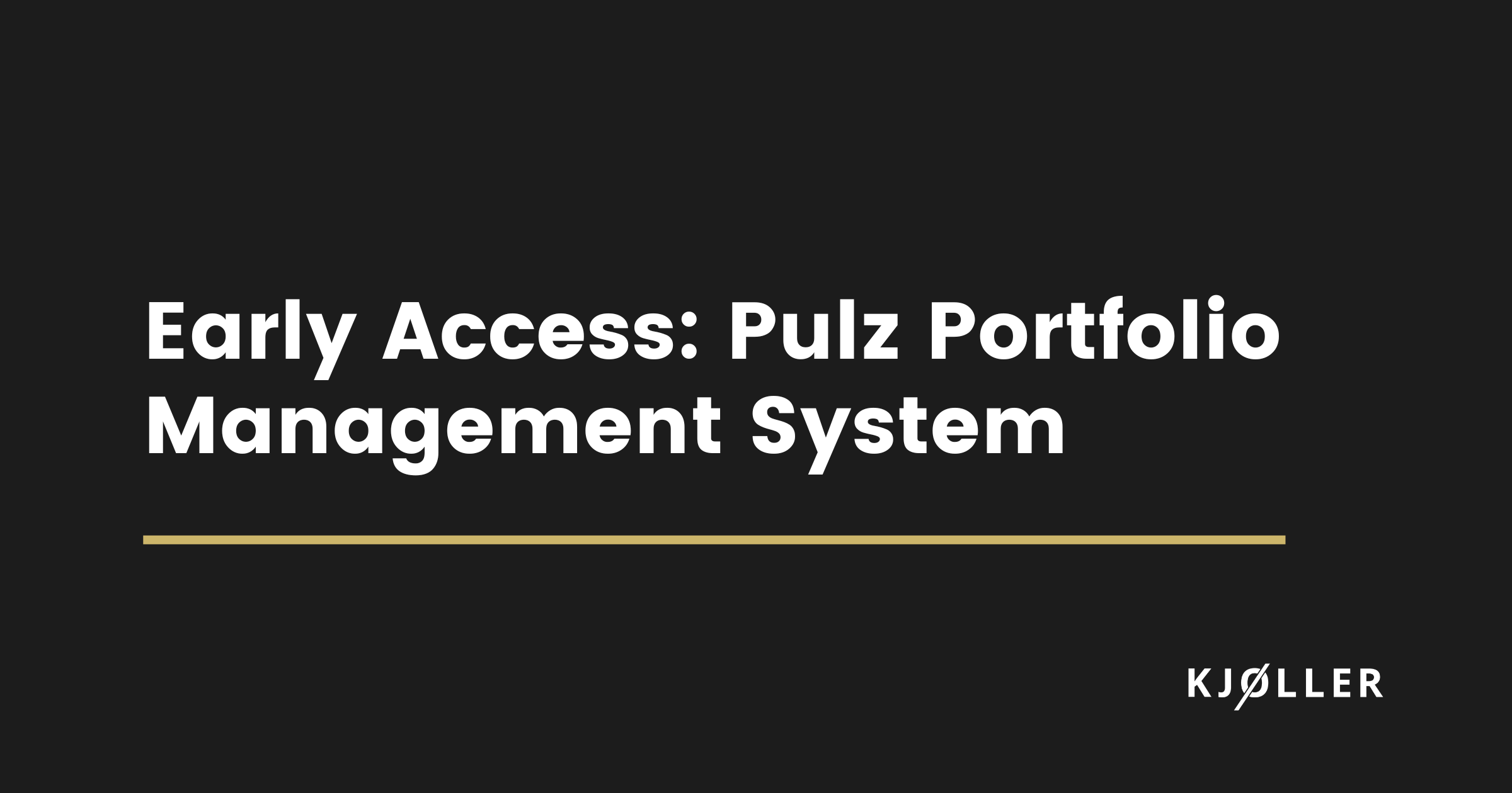 Early Access: Pulz Portfolio Management System